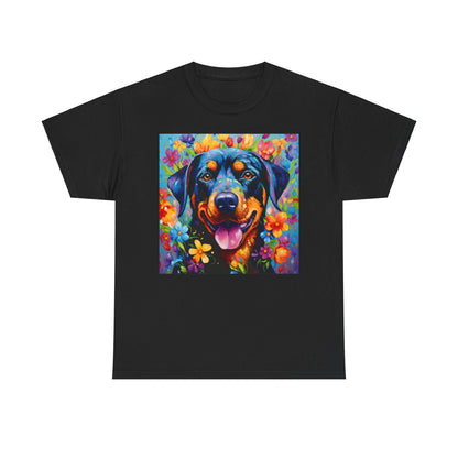 Floral Dog Shirt, Floral Dog Tee, Flower Dog Shirt, Animal Lover Tee, Dog Lover Gift Tee, Cute Dog, Floral Dog Birthday Shirt, Floral Dog