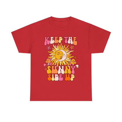 Keep The Sunny Side Up, Inspirational Quote Crewneck, Motivational Gift, Trendy Positivity T-Shirt for Women, Cute Positive Affirmation Tee