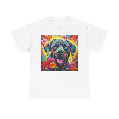 Floral Dog Shirt, Floral Dog Tee, Flower Dog Shirt, Animal Lover Tee, Dog Lover Gift Tee, Cute Dog, Floral Dog Birthday Shirt, Floral Dog
