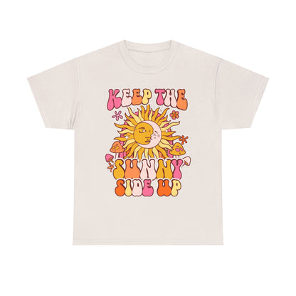 Keep The Sunny Side Up, Inspirational Quote Crewneck, Motivational Gift, Trendy Positivity T-Shirt for Women, Cute Positive Affirmation Tee