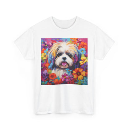 Floral Dog Shirt, Floral Dog Tee, Flower Dog Shirt, Animal Lover Tee, Dog Lover Gift Tee, Cute Dog, Floral Dog Birthday Shirt, Floral Dog