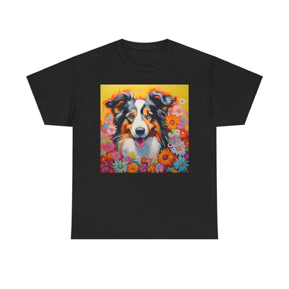 Floral Dog Shirt, Floral Dog Tee, Flower Dog Shirt, Animal Lover Tee, Dog Lover Gift Tee, Cute Dog, Floral Dog Birthday Shirt, Floral Dog