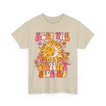 Keep The Sunny Side Up, Inspirational Quote Crewneck, Motivational Gift, Trendy Positivity T-Shirt for Women, Cute Positive Affirmation Tee