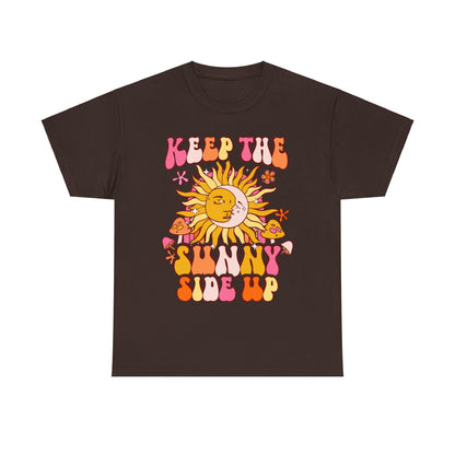 Keep The Sunny Side Up, Inspirational Quote Crewneck, Motivational Gift, Trendy Positivity T-Shirt for Women, Cute Positive Affirmation Tee