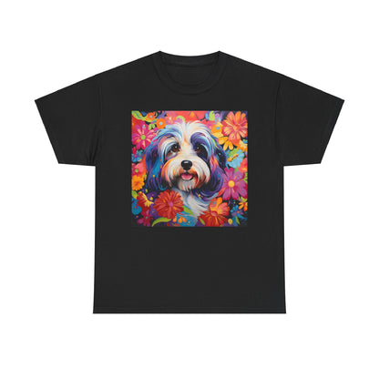 Floral Dog Shirt, Floral Dog Tee, Flower Dog Shirt, Animal Lover Tee, Dog Lover Gift Tee, Cute Dog, Floral Dog Birthday Shirt, Floral Dog