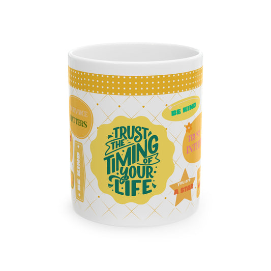 Daily Affirmation Coffee Mug, Positive Affirmations and Inspirational Quotes, Mom Mug Gift, Self Care Mug