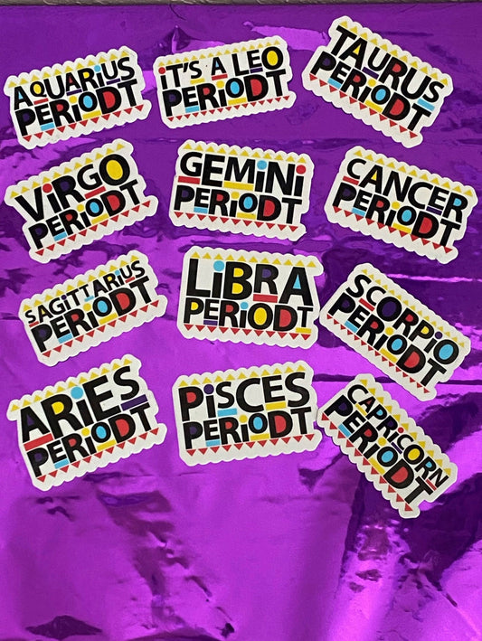 Zodiac Stickers | Waterproof | Taurus, Aries, Gemini, Cancer, Virgo, Pisces, Capricorn, Scorpio, Aquarius